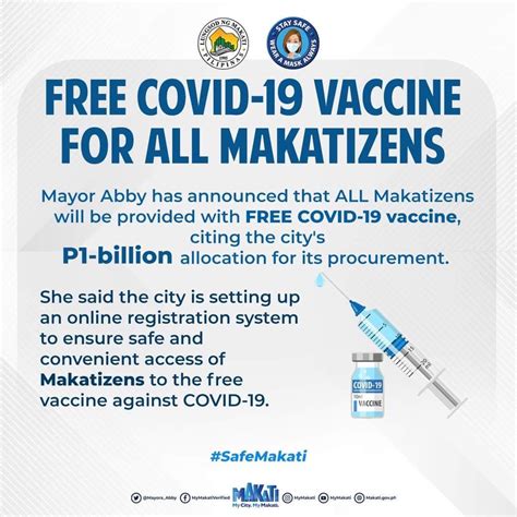 makati vaccine registration|Makati gov’t announces free COVID.